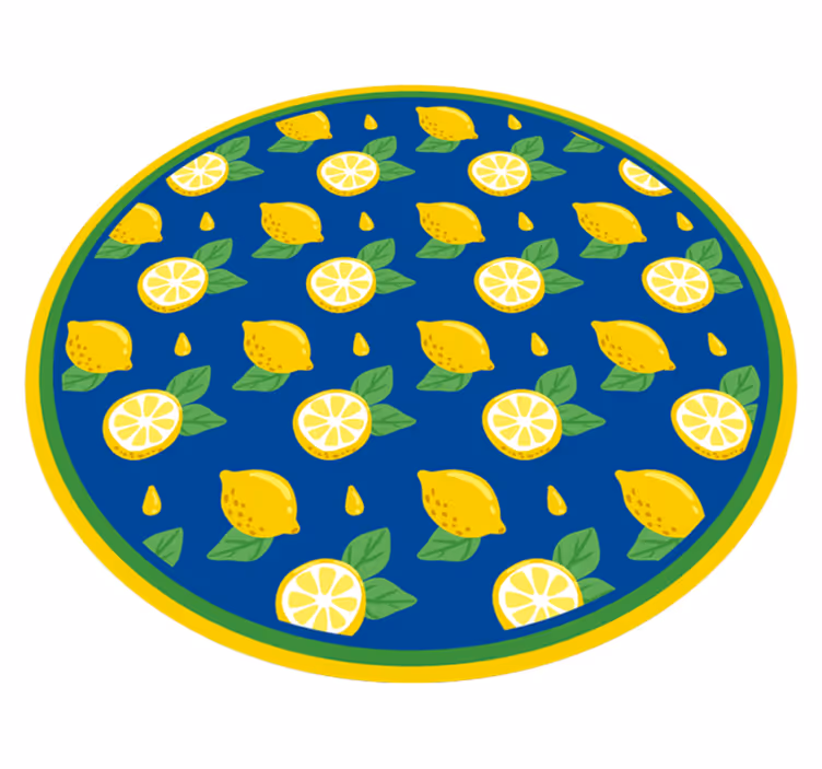 Citrus citroen ontwerp vinyl vloerkleed keuken - TenStickers