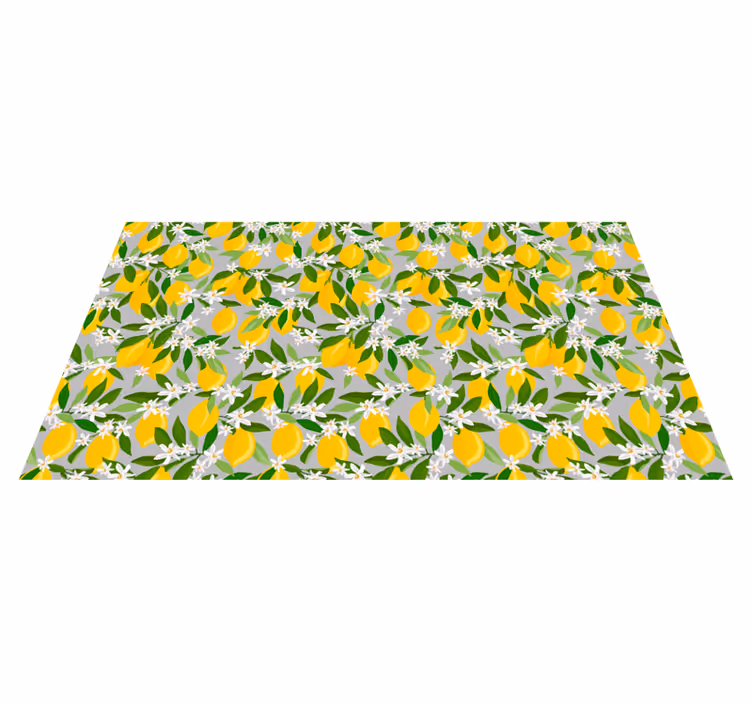 Weelderige citrusbloesem vinyl vloerkleed keuken - TenStickers