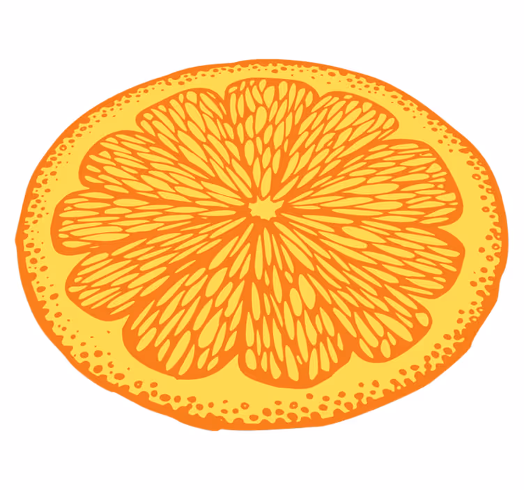 Sinaasappelschijfje vinyl vloerkleed keuken - TenStickers