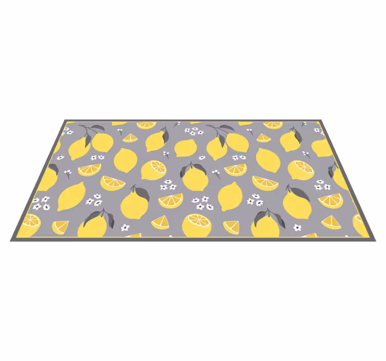 Citroenschijfjes concept vinyl vloerkleed keuken - TenStickers