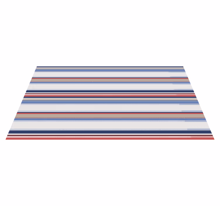 Moderne blauwe tinten vinyl tapijt met strepen - TenStickers