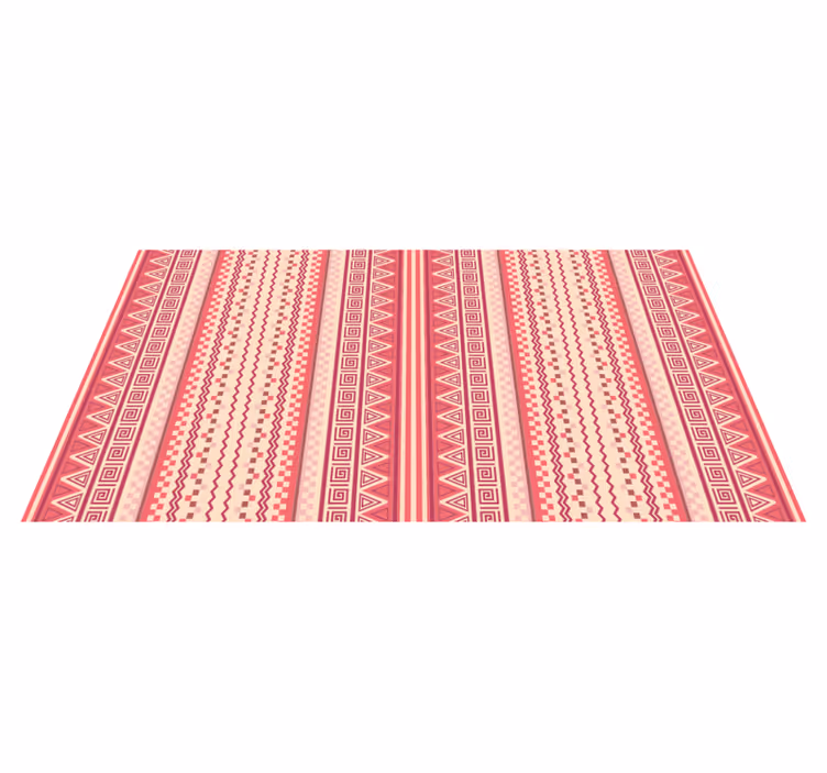 Roze gestreepte kilim etnisch vinyl tapijt - TenStickers