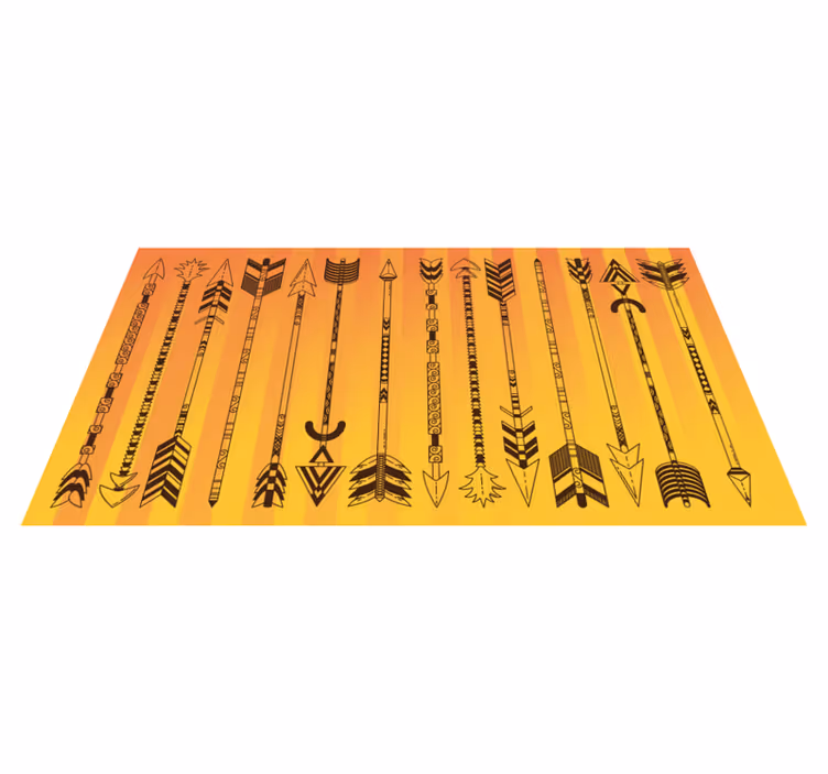 Tribale pijlpatroon etnisch vinyl tapijt - TenStickers