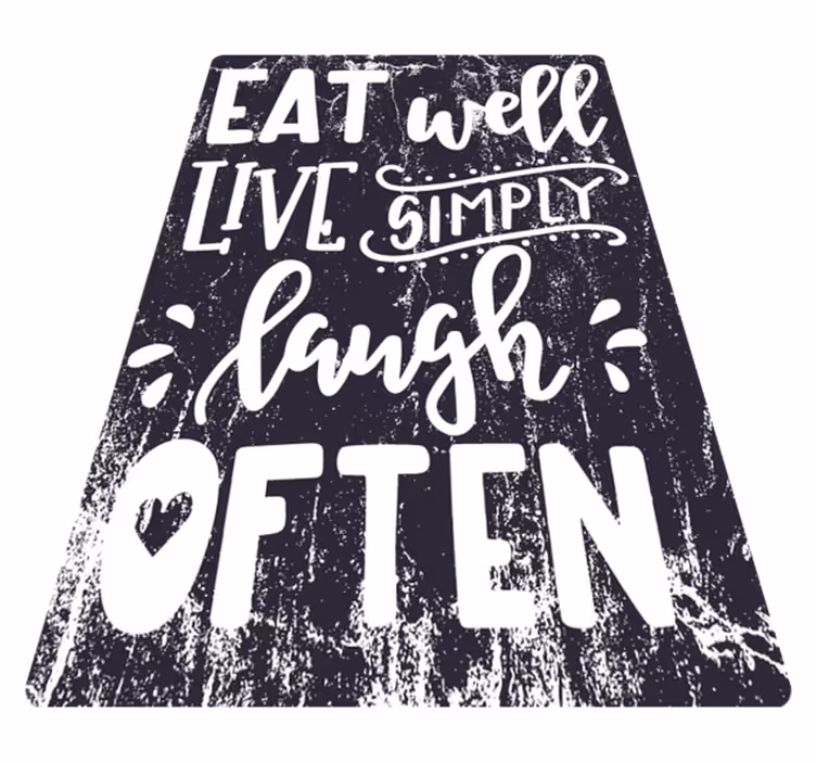 Eet goed en lach vaak vinyl vloerkleed keuken - TenStickers