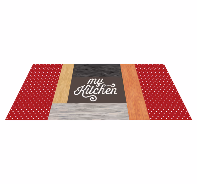 Mijn ruimte met texturen vinyl vloerkleed keuken - TenStickers