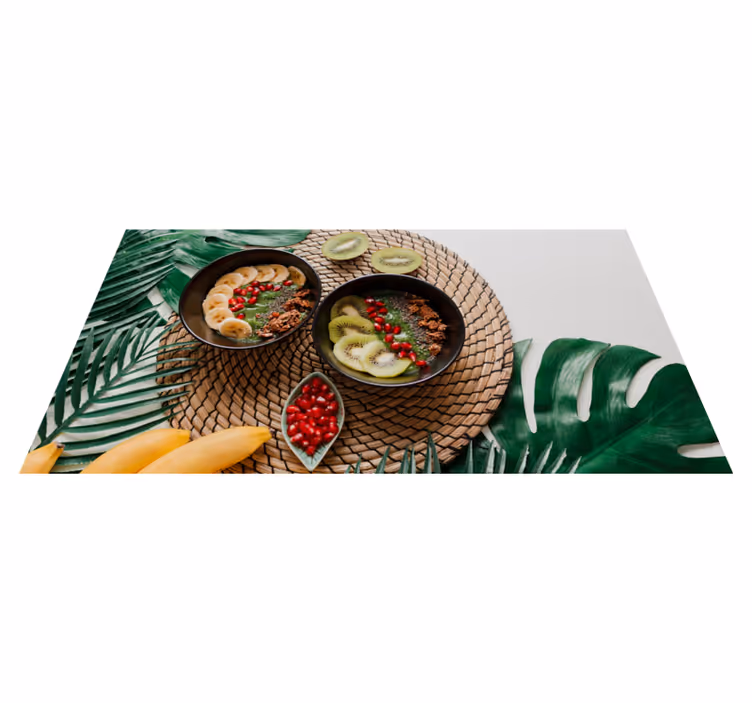 Tropische fruitschalen vinyl vloerkleed keuken - TenStickers