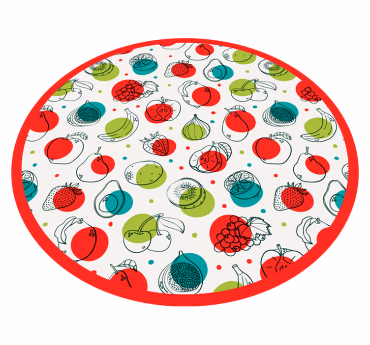 Fruit eenvoudig motief vinyl vloerkleed keuken - TenStickers
