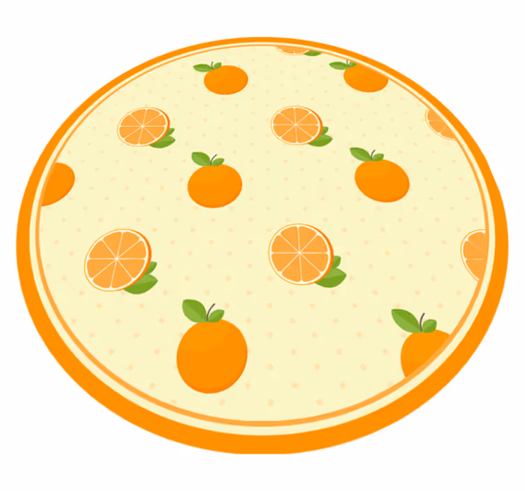 Citrusvrucht illustratie vinyl vloerkleed keuken - TenStickers