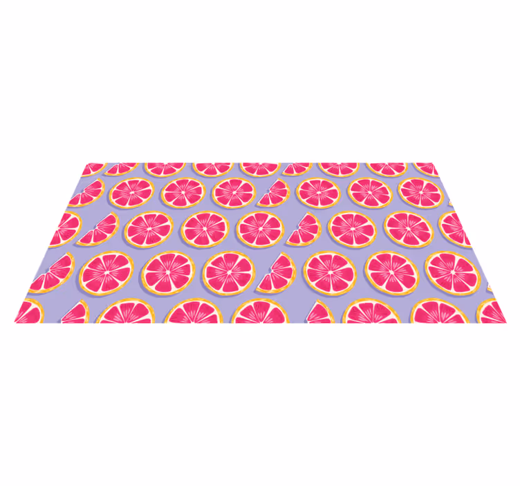 Citrusschijfjes concept vinyl vloerkleed keuken - TenStickers