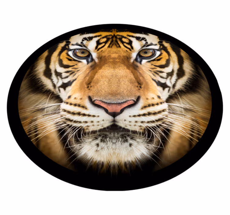 Tijger close-up dieren vinyl tapijt - TenStickers