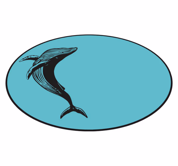 Majestueus walvismotief dieren vinyl tapijt - TenStickers