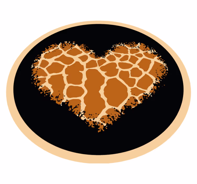 Hart giraffe ontwerp vinyl tapijt dierenprint - TenStickers