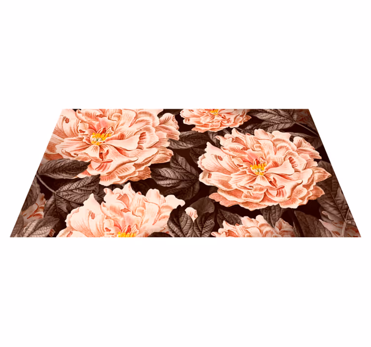 Sierlijke bloemenbloesems vinyl tapijt bloemen en planten - TenStickers