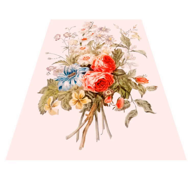 Vinyl tapijt bloemen en planten prachtige bloemarrangementen - TenStickers