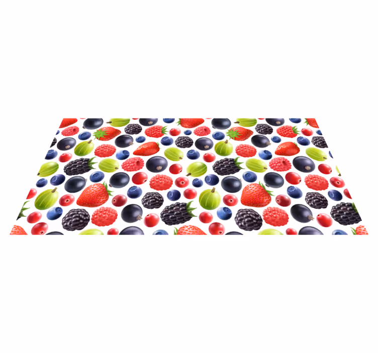Bessencollectie vinyl vloerkleed keuken - TenStickers