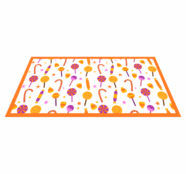 Kleurrijk snoepontwerp vinyl vloerkleed keuken - TenStickers