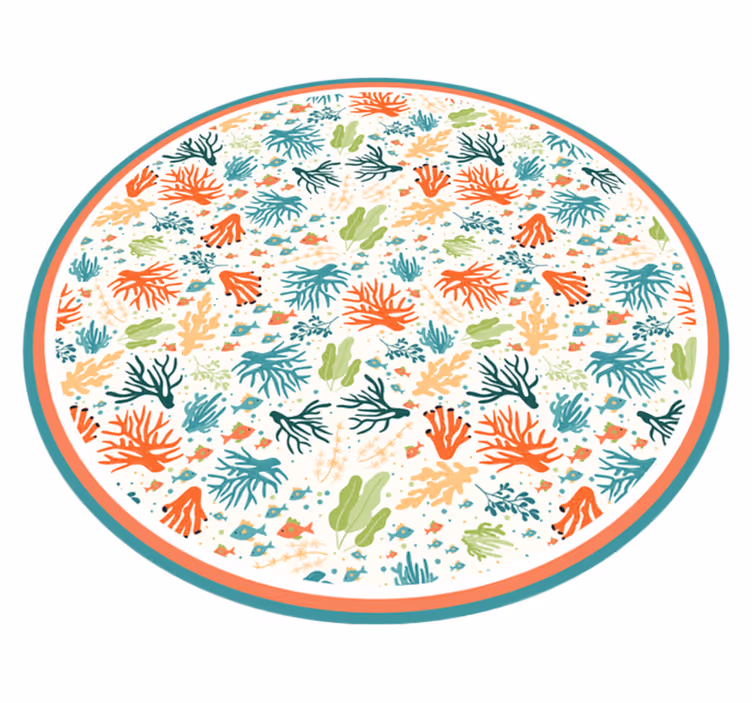 Koraalrif inspiratie vinyl tapijt badkamer - TenStickers