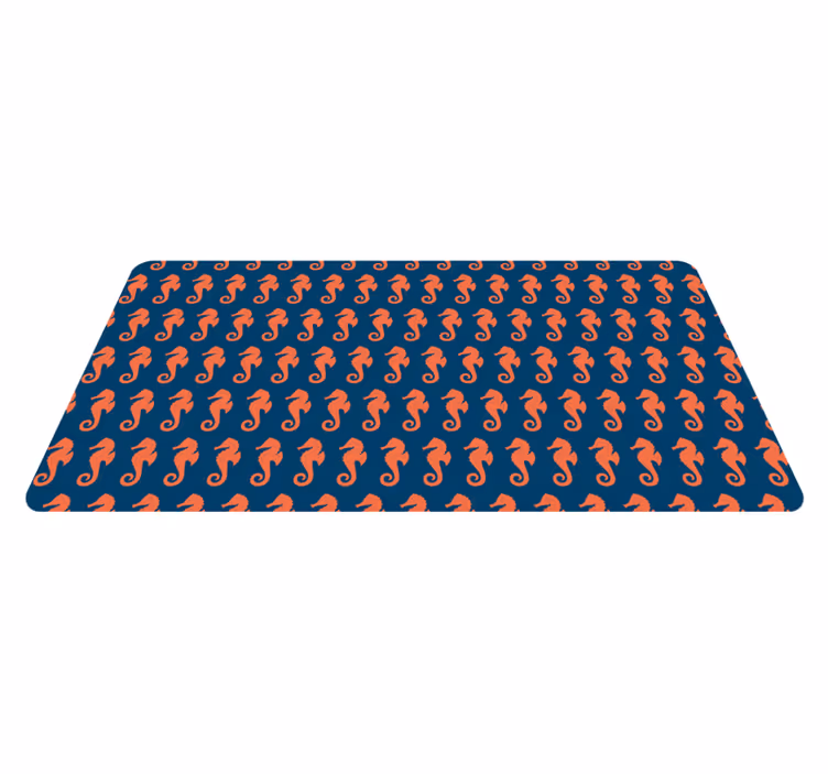 Zeepaardjespatroon vinyl tapijt badkamer - TenStickers