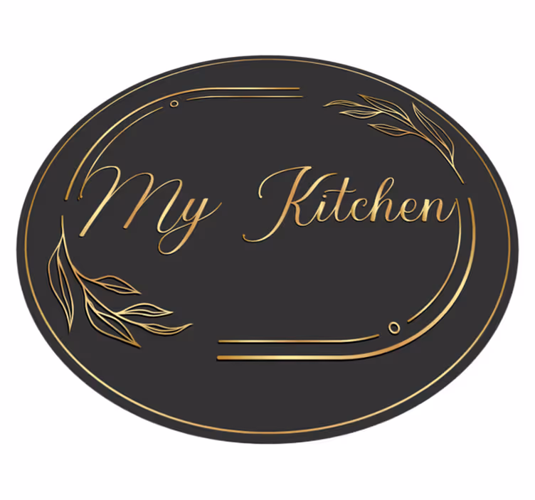 Vinyl vloerkleed keuken mijn gouden stijl - TenStickers