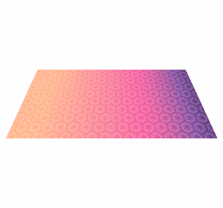 Hexagonale roze opstelling vinyl tapijt geometrisch - TenStickers