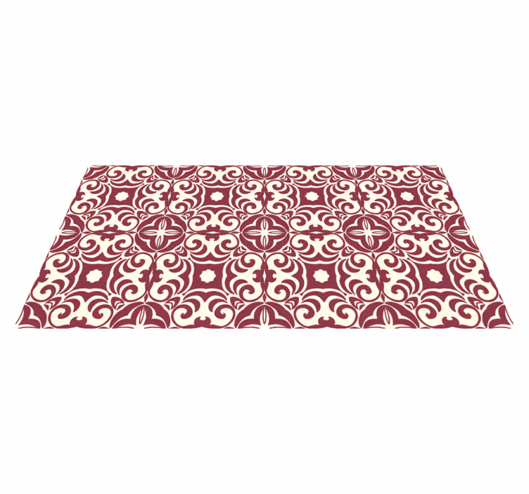 Ingewikkeld bloemenconcept vinyl tapijt slaapkamer - TenStickers
