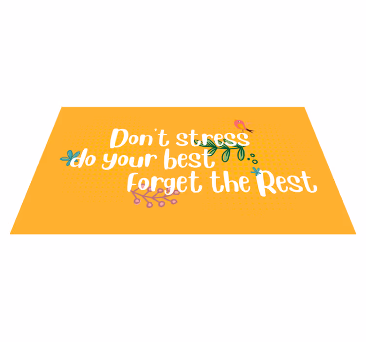 Vinyl tapijt zinnen en teksten geen stress geef je best - TenStickers