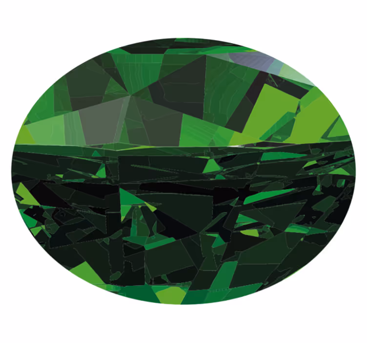 Geometrische groene facetten vinyl tapijt met textuur - TenStickers