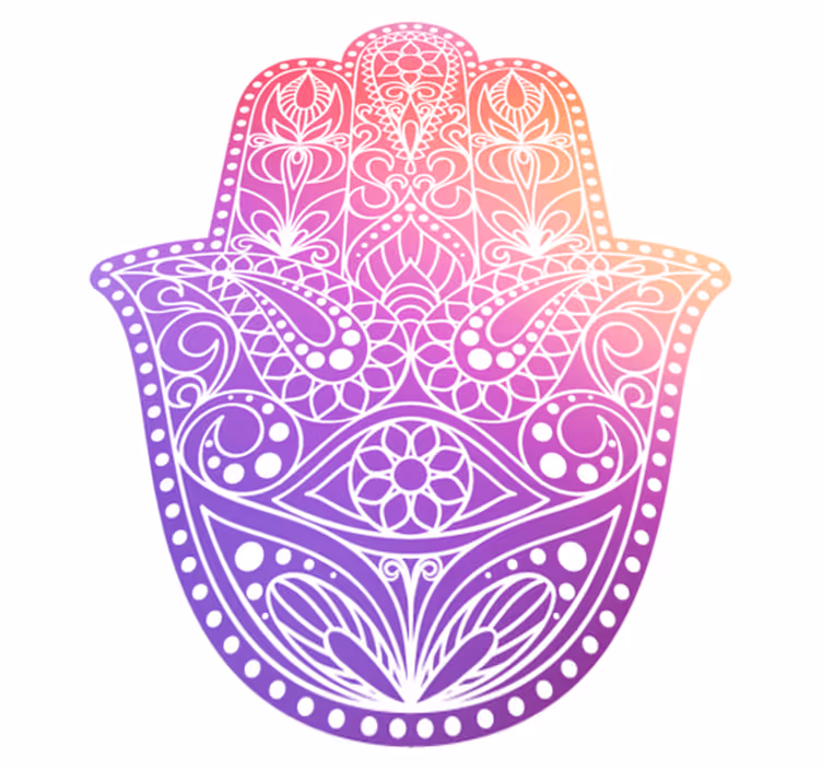 Vinyl tapijt mandala handontwerp - TenStickers