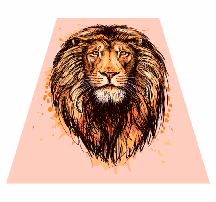Majestueuze leeuwenkop dieren vinyl tapijt - TenStickers
