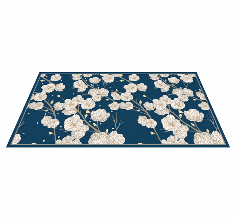 Bloeiend bloemenpatroon vinyl tapijt bloemen en planten - TenStickers
