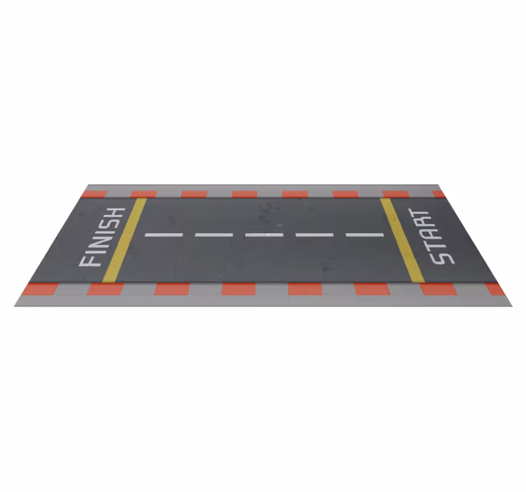 Klassieke racebaan vinyl tapijt snelweg - TenStickers