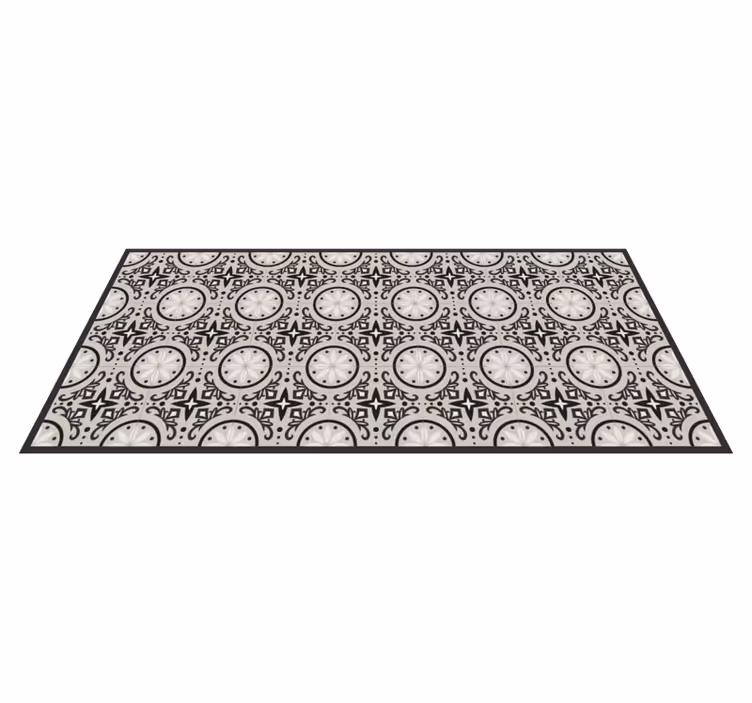 Geometrisch sierlijk ontwerp vinyl tapijt slaapkamer - TenStickers