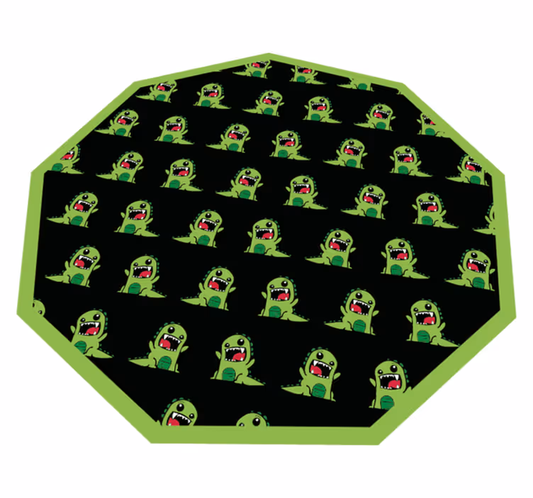 Patroon van een cartoonwezen vinyl tapijt kind - TenStickers