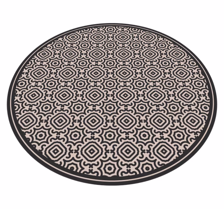 Vinyl tapijt mozaïek klassiek rond patroon - TenStickers
