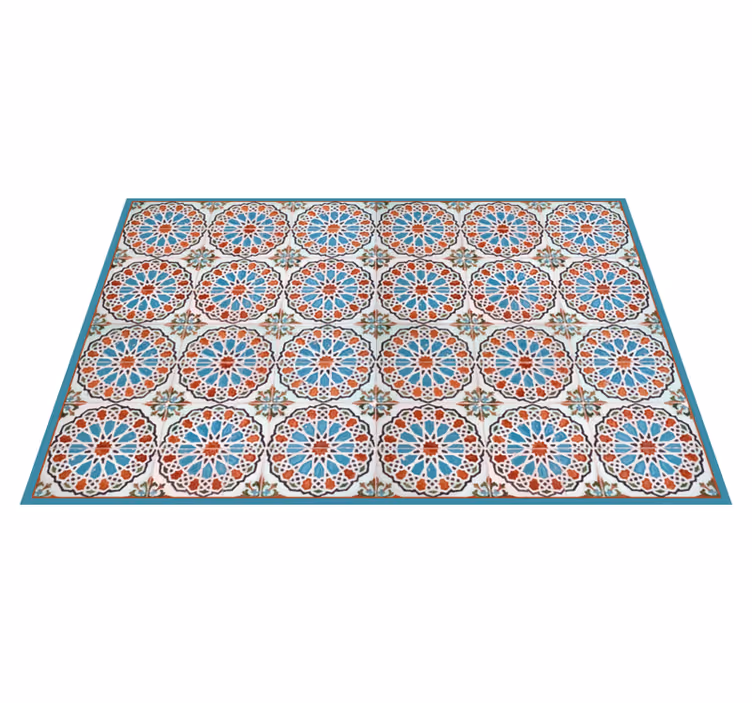 Levendige tegels vinyl vloerkleed keuken - TenStickers