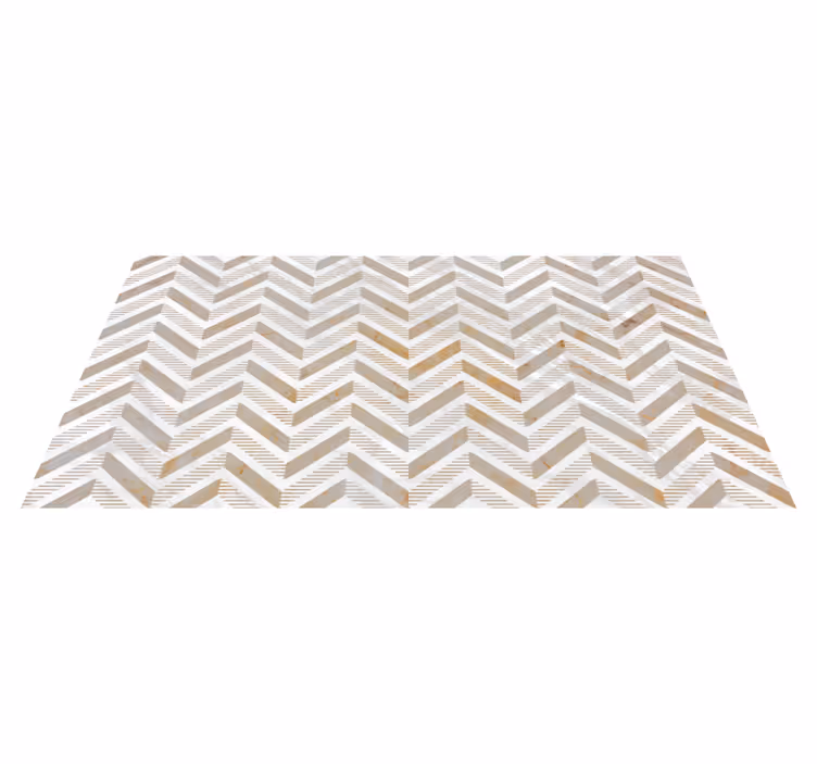 Stijlvolle chevron vinyl vloerkleed keuken - TenStickers
