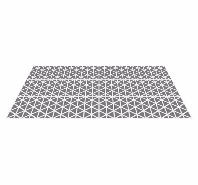 Driehoekig grijs element vinyl vloerkleed keuken - TenStickers
