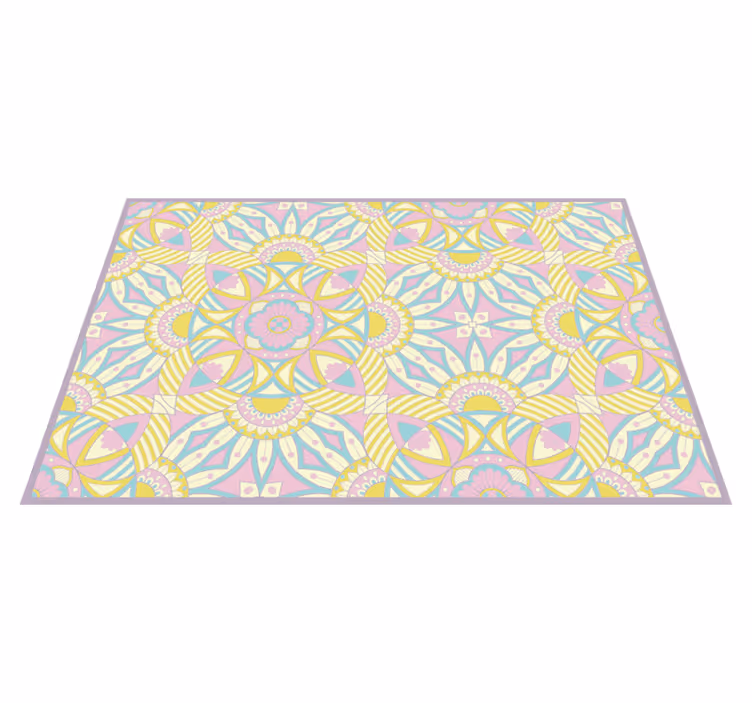 Complexe geometrische arrangementen vinyl tapijt mandala - TenStickers