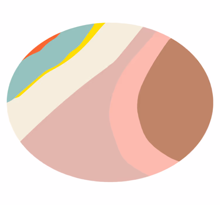 Zachte kleurstromen vinyl vloerkleed rond - TenStickers