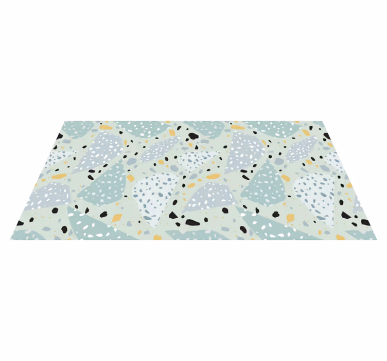 Abstracte kiezelvorm vinyl tapijt met textuur - TenStickers