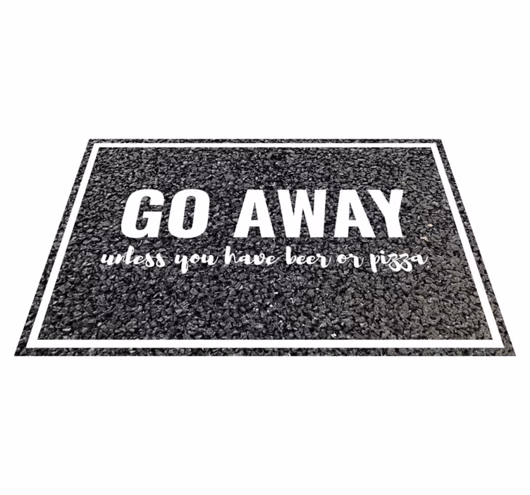 Ga weg tenzij vinyl tapijt ontvangst hal - TenStickers