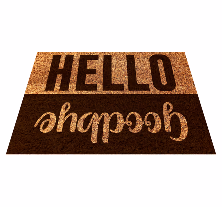 Hallo dag textuur vinyl tapijt ontvangst hal - TenStickers