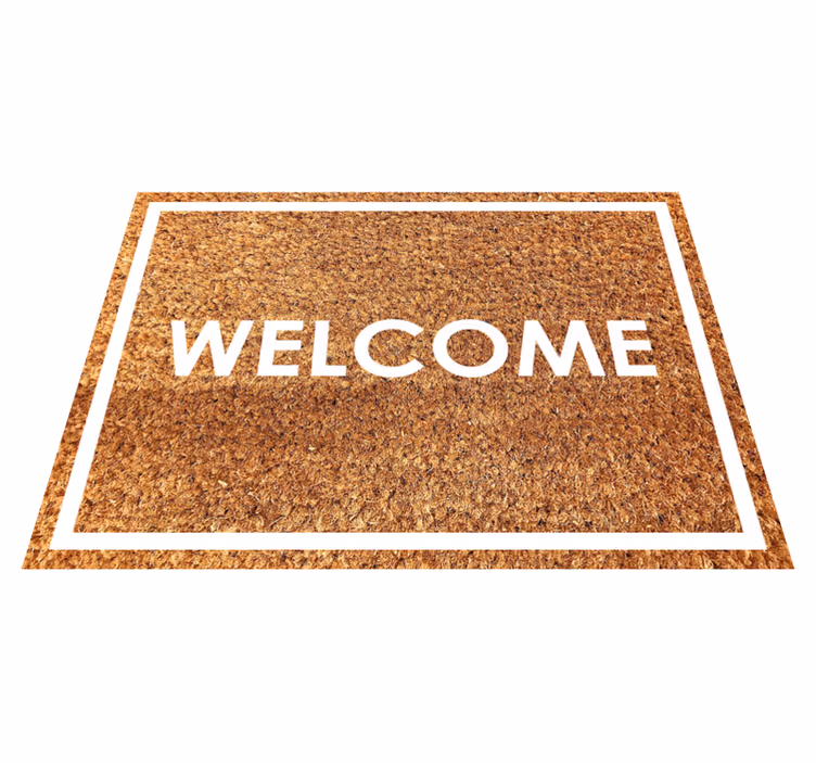 Welkom op coir effect vinyl tapijt zinnen en teksten - TenStickers