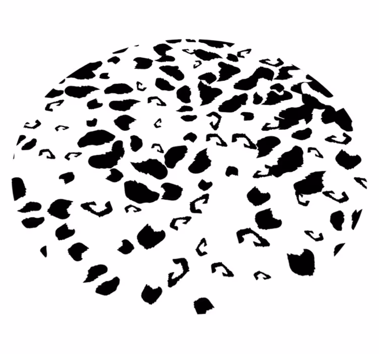 Zwart-witte giraffevlekken vinyl tapijt dierenprint - TenStickers