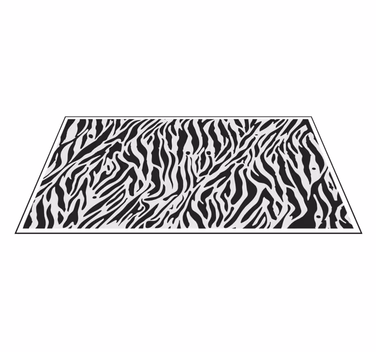 Zebrastrepen patroon vinyl tapijt dierenprint - TenStickers