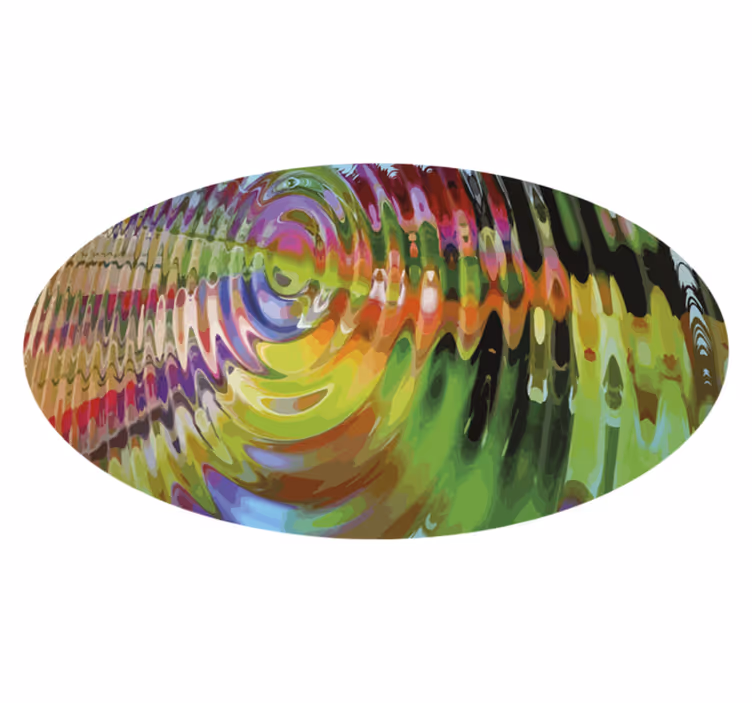 Kleurrijk rimpelpatroon vinyl tapijt andere textuur - TenStickers