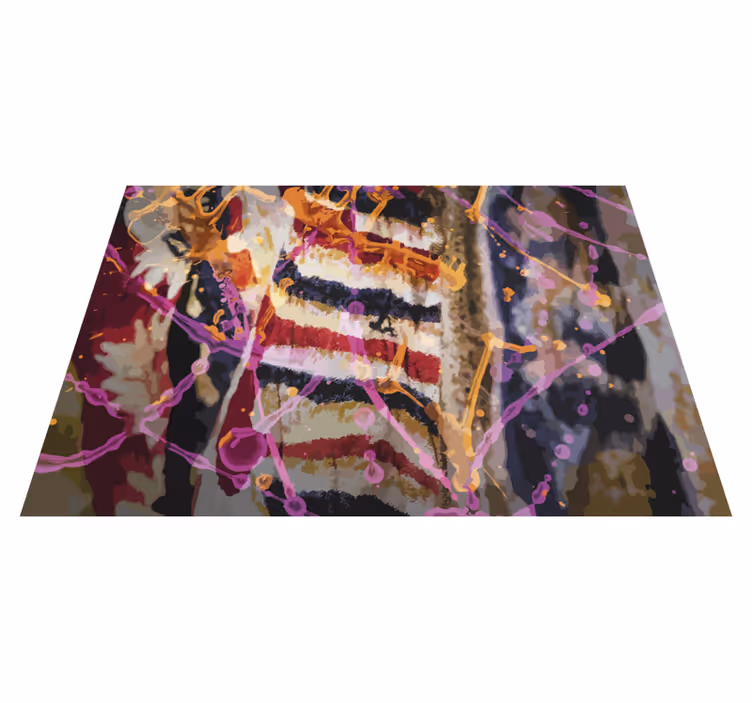 Vinyl tapijt met textuur abstract kleurstroming - TenStickers