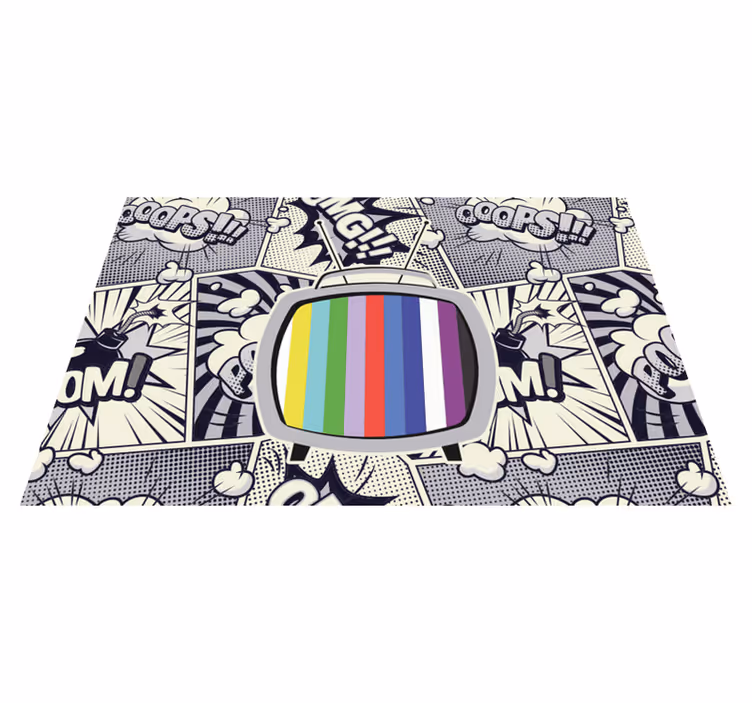 Retro televisiescherm vinyl tapijt tiener - TenStickers