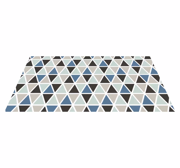 Driehoekige kleursecties vinyl tapijt geometrisch - TenStickers