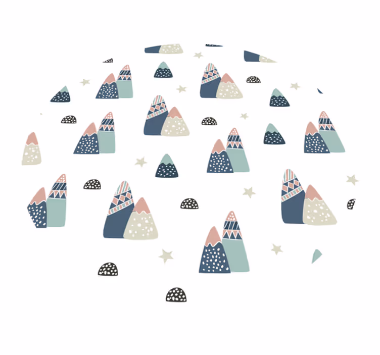 Bergachtig speels patroon vinyl tapijt baby - TenStickers